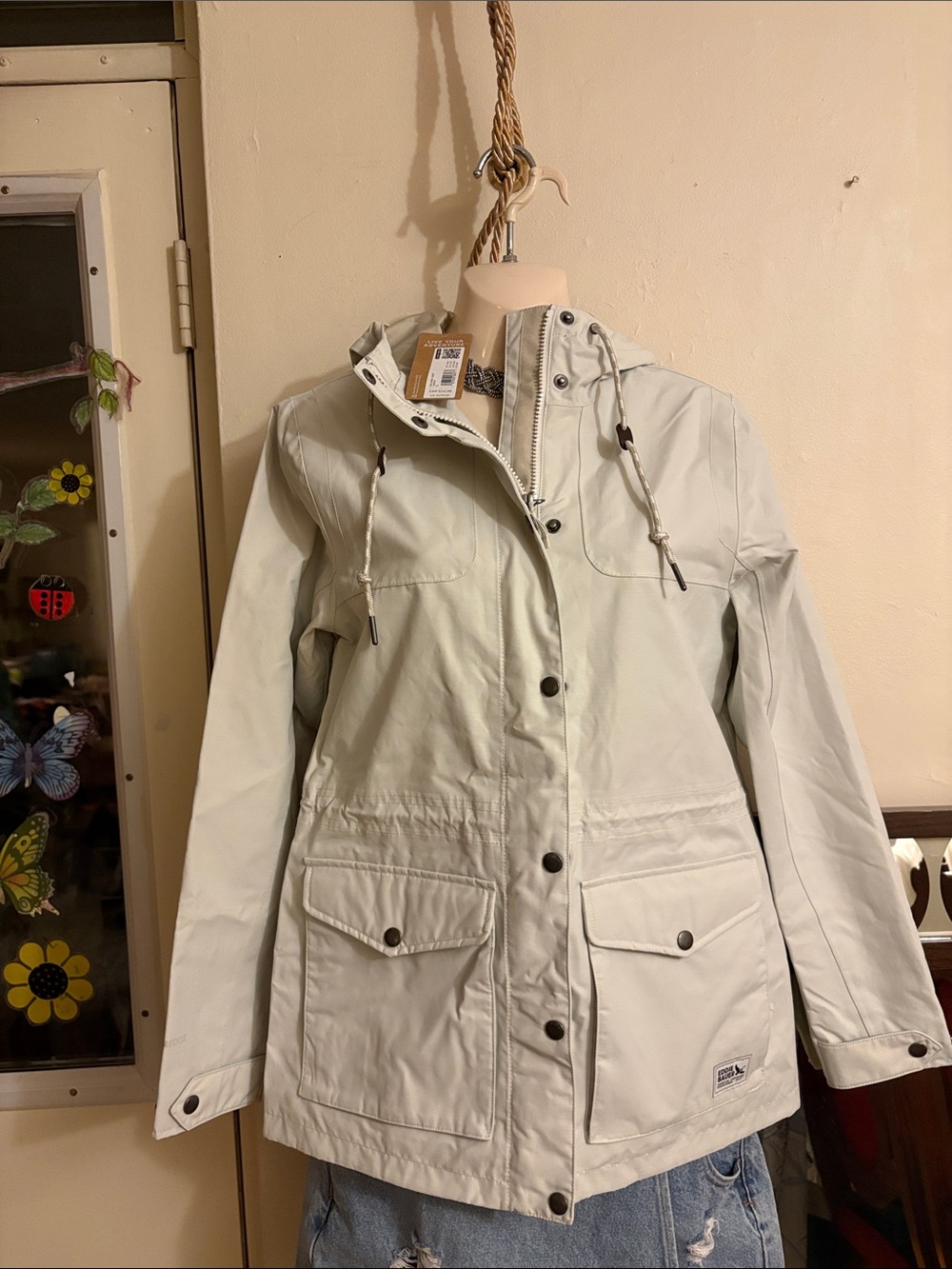 Eddie Bauer Light Stone Utility Jacket with Hood